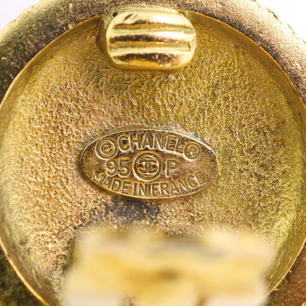 CHANEL Gold Logo Earrings - Picture 4 of 8